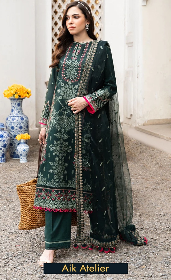 Aik Atelier Embroidered Lawn V1Look08 Dress 3