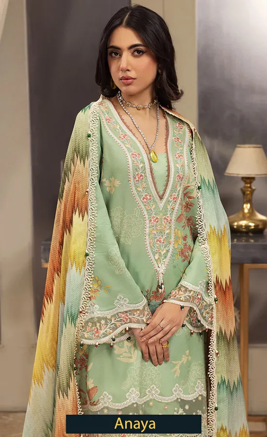 Embroidered Lawn-MINAHIL