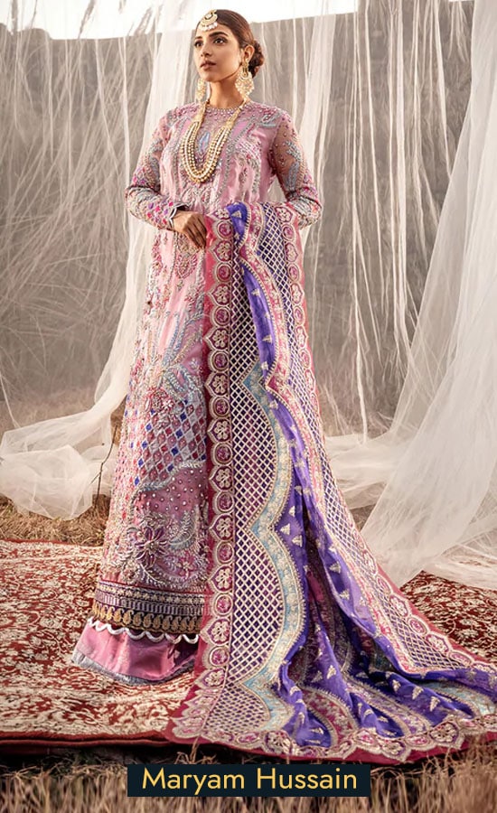 Maryam Hussain Hand Embroidered Net MH Arzoo Dress 3