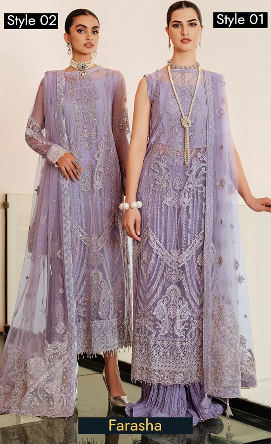 Shop Farasha Embroidered Net Amelia b Dress Now 3 1