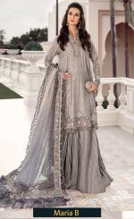 Embroidered Cotton Satin - Grey CST-707 -3