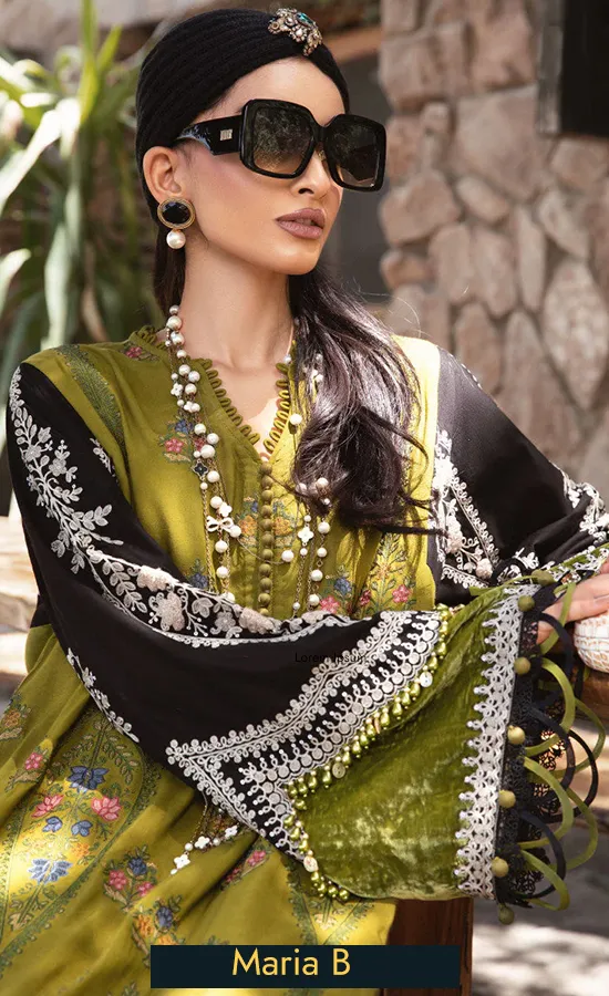 Embroidered Linen - DL-1011-Green