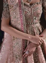 Bridal Anarkali Dress in Pastel Pink Video