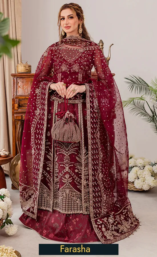 Embroidered Net - Valentina by Tabeer Embroidered Net - Valentina by Tabeer