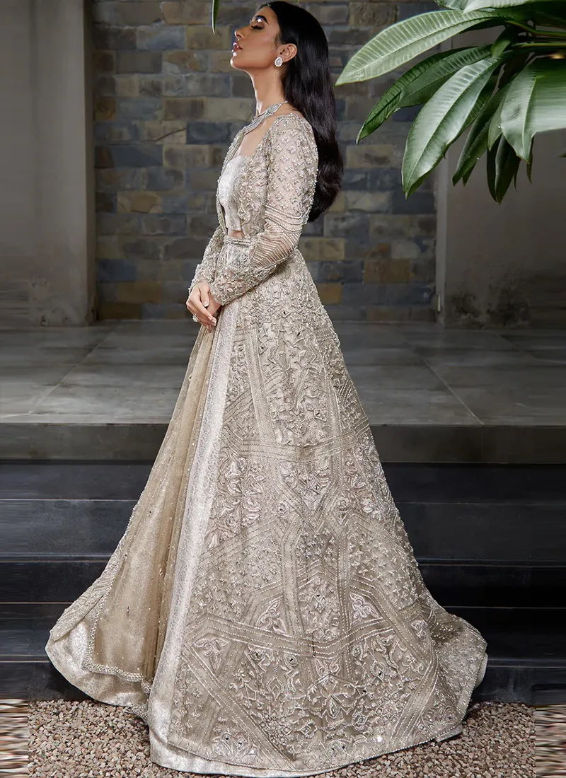 Silver Bridal Gown