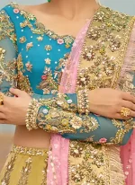 Blue and Yellow Lehenga Choli Video