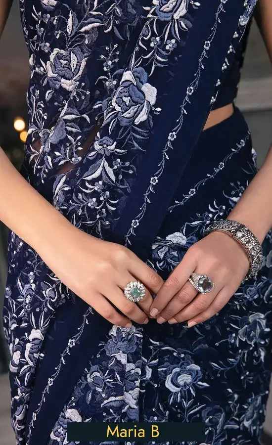 Champagne Saree For Wedding Guest (1)