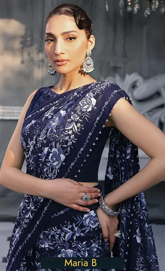 Champagne Saree For Wedding Guest (2)