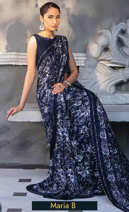 Champagne Saree For Wedding Guest (4)
