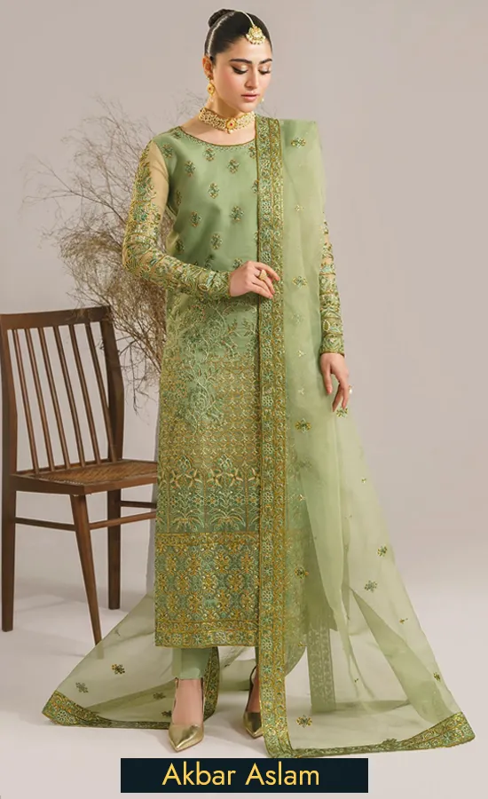 Embroidered Organza - Fareena 523 Embroidered Organza - Fareena 523