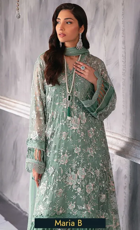 Maria B Saree For Wedding Guest (1)