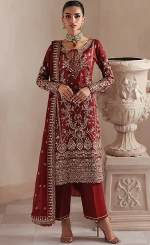 Maroon Punjabi Suit For Wedding Guests (ss) (1)
