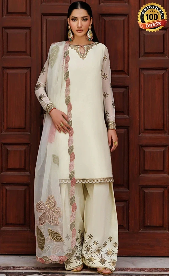 Ready to Wear White Colour Salwar Kameez For Wedding Guests (4) Ready to Wear White Colour Salwar Kameez For Wedding Guests (4)