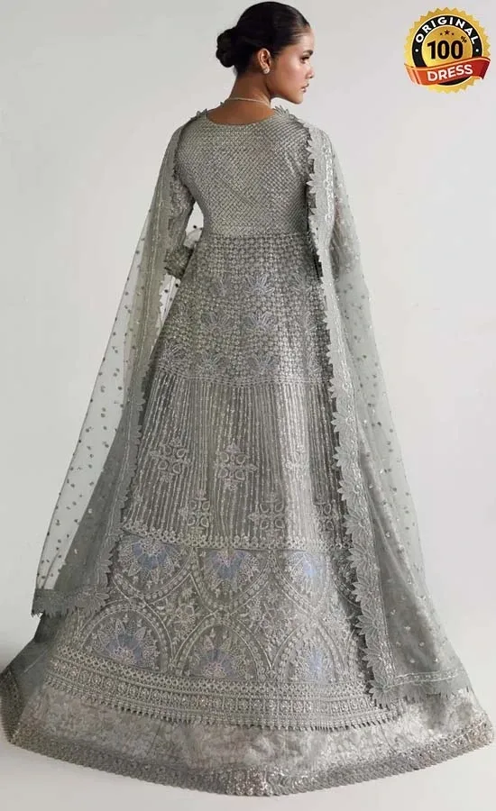 grey maxi dress uk Dress​ by Alizeh charcoal grey formal dresses