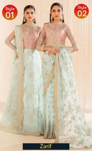 Peach Colour Saree For Wedding Guests (4)