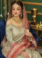 Sage Green Gharara with Off Shoulder Shirt Video