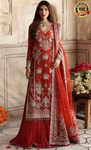 Asim Jofa Orange Sharara For Wedding Guests (3)