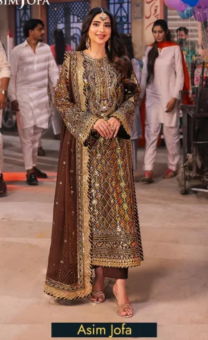 Brown Colour Salwar Kameez For Wedding Guests (2)