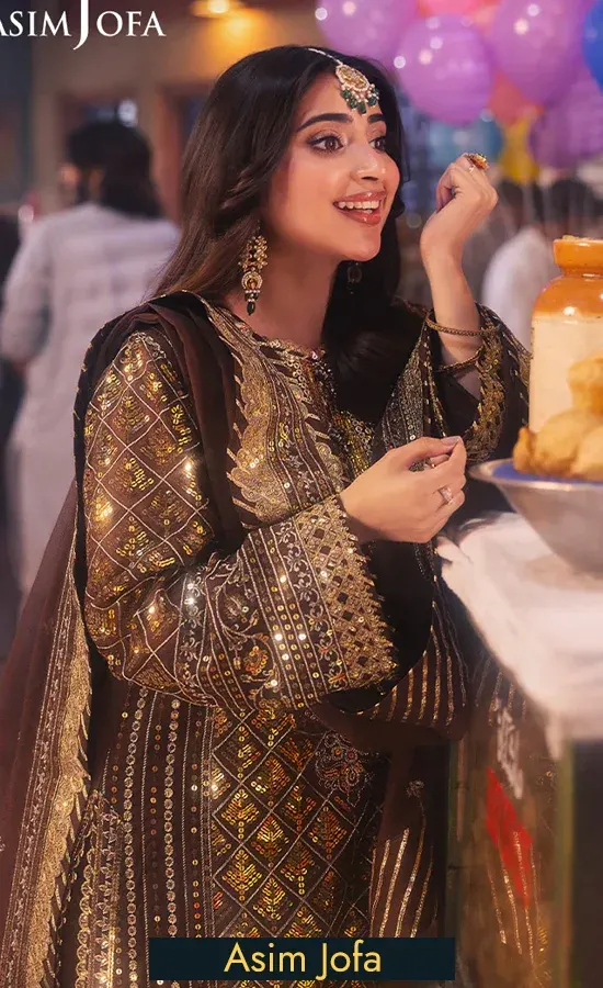 Brown Colour Salwar Kameez For Wedding Guests (3)