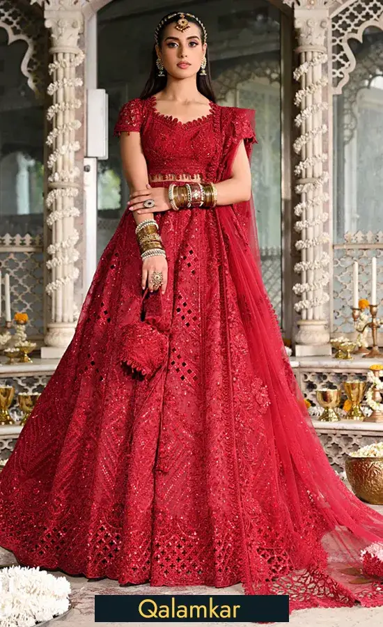 Embroidered Organza - RF-01 Muskaan Red Colour Lehenga Choli