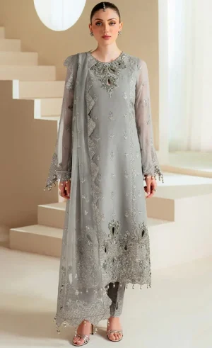 Grey Colour Shalwar Kameez For Wedding Guestss (4)