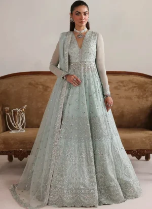 Navy blue chiffon maxi dress for wedding guests with embroidery and tassel detailing