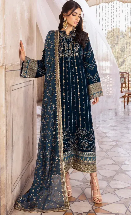Blue Colour Salwar Kameez For Wedding Guestssss (4) Blue Colour Salwar Kameez For Wedding Guestssss (4)