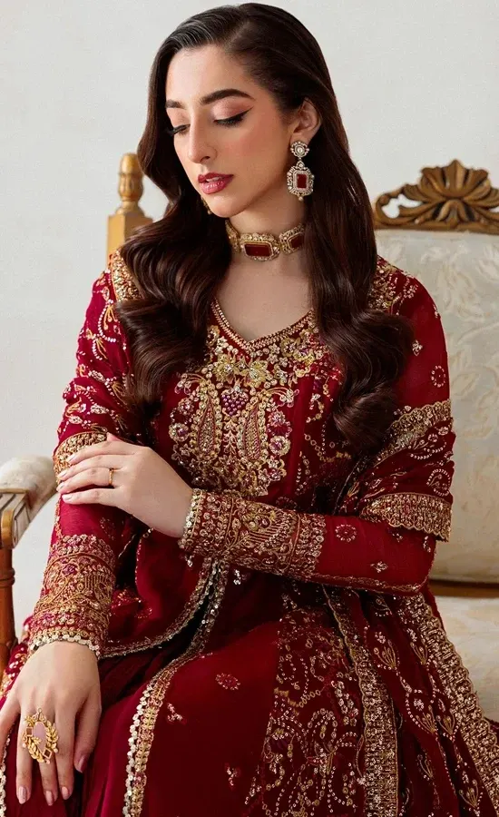 Maroon Colour Shalwar Kameez For Wedding Guestsss (3)