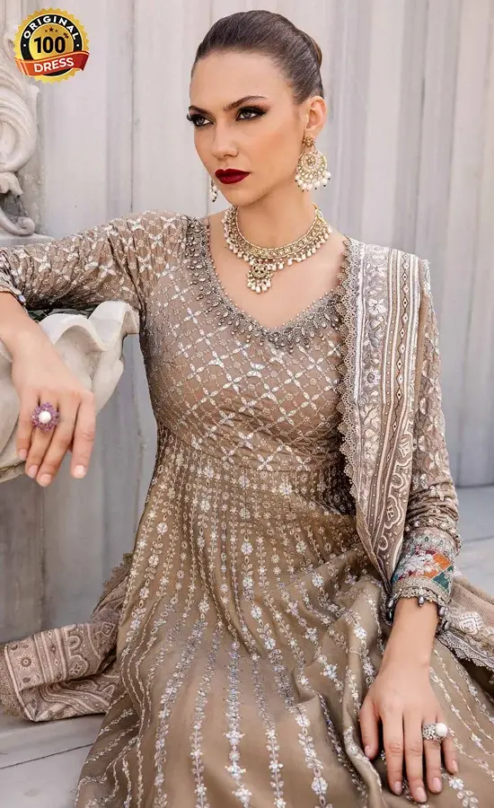 Brown Maxi Dress For Wedding Guests (1)