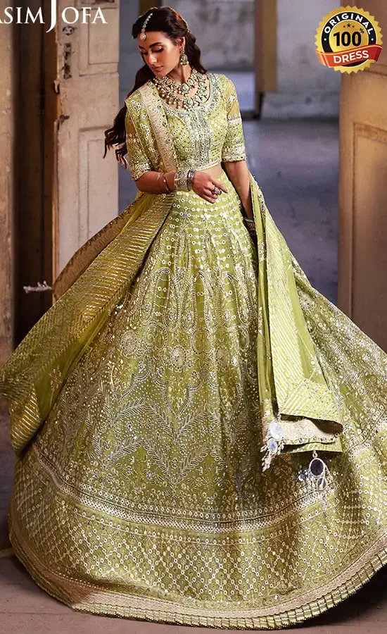 Champagne Lehenga For Wedding Guests (1)