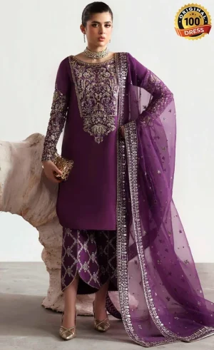 Dark Purple Salwar Kameez (3)