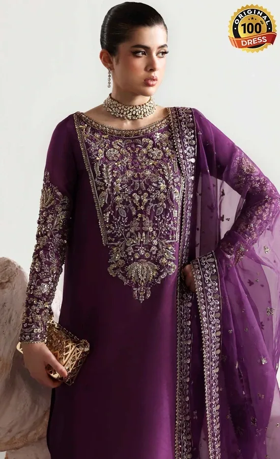 Dark Purple Salwar Kameez (4)