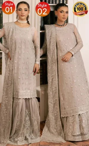 Embroidered Net - ZRI 05 Dhanak