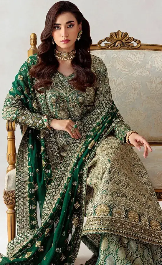 Pakistani Mehndi Dress For Wedding Guests.. (3)