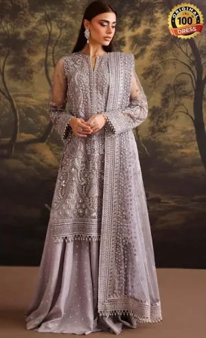 Purple Sharara For Wedding Guests (2)