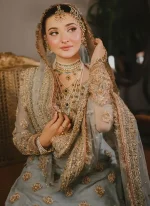 Blue Farshi Gharara for Nikkah Video