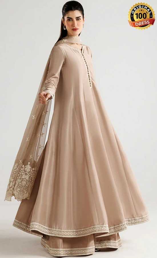 Floral salwar kameez for wedding guests with hand embroidery and elegant detailing