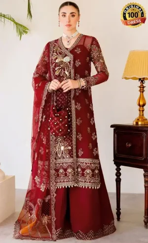 Maroon Salwar Kameez For Wedding Guests (2)