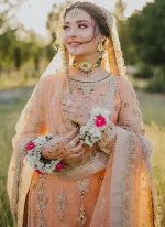 Peach Bridal Farshi Gharara Video
