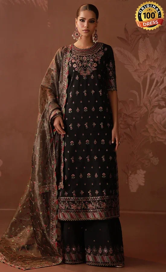 Embroidered Boski Silk AJULD-05 Dress (2) Embroidered Boski Silk AJULD-05 Dress (2)