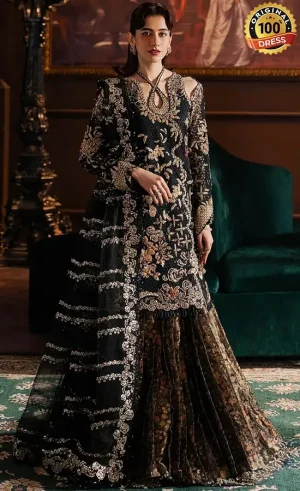 Embroidered Organza Sarave Dress (1)