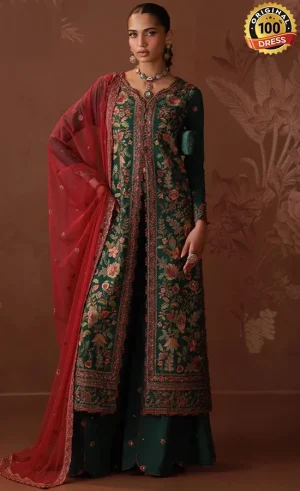 Embroidered Raw Silk AJULD-08 Dress (3)