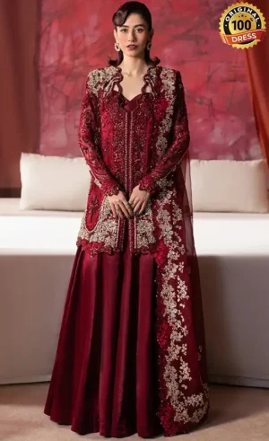 Embroidered Raw Silk Rawayaat Dress (1)