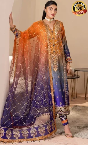 Embroidered Silk AF-SS-2235-Nebula Dress (1)