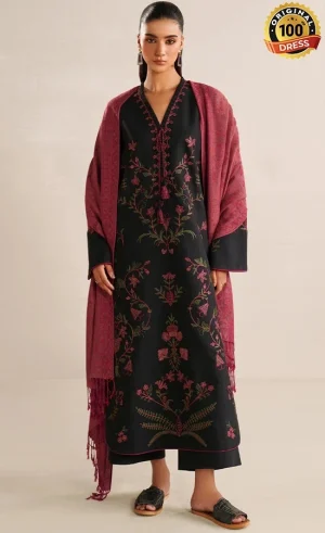 Embroidered Slub Khaddar - UE-582