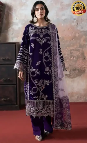 Ramsha-PK-Embroidered-Velvet-V-708-Dress-4