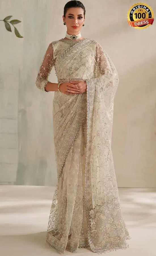Baroque PK Embroidered Net UF-4372 Dress (4) Baroque PK Embroidered Net UF-4372 Dress (4)