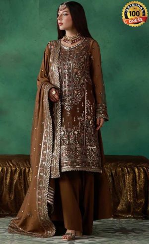 Embroidered Chiffon AJULN-03 Dress (1)