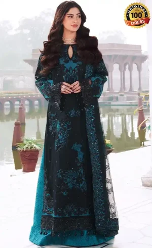 Embroidered Net I-256 Shabnum Dress (4)