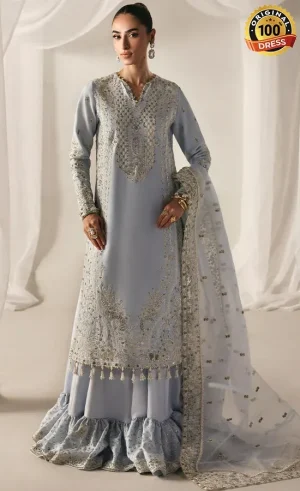 Embroidered Raw Silk Opulent Oasis Dress (3)